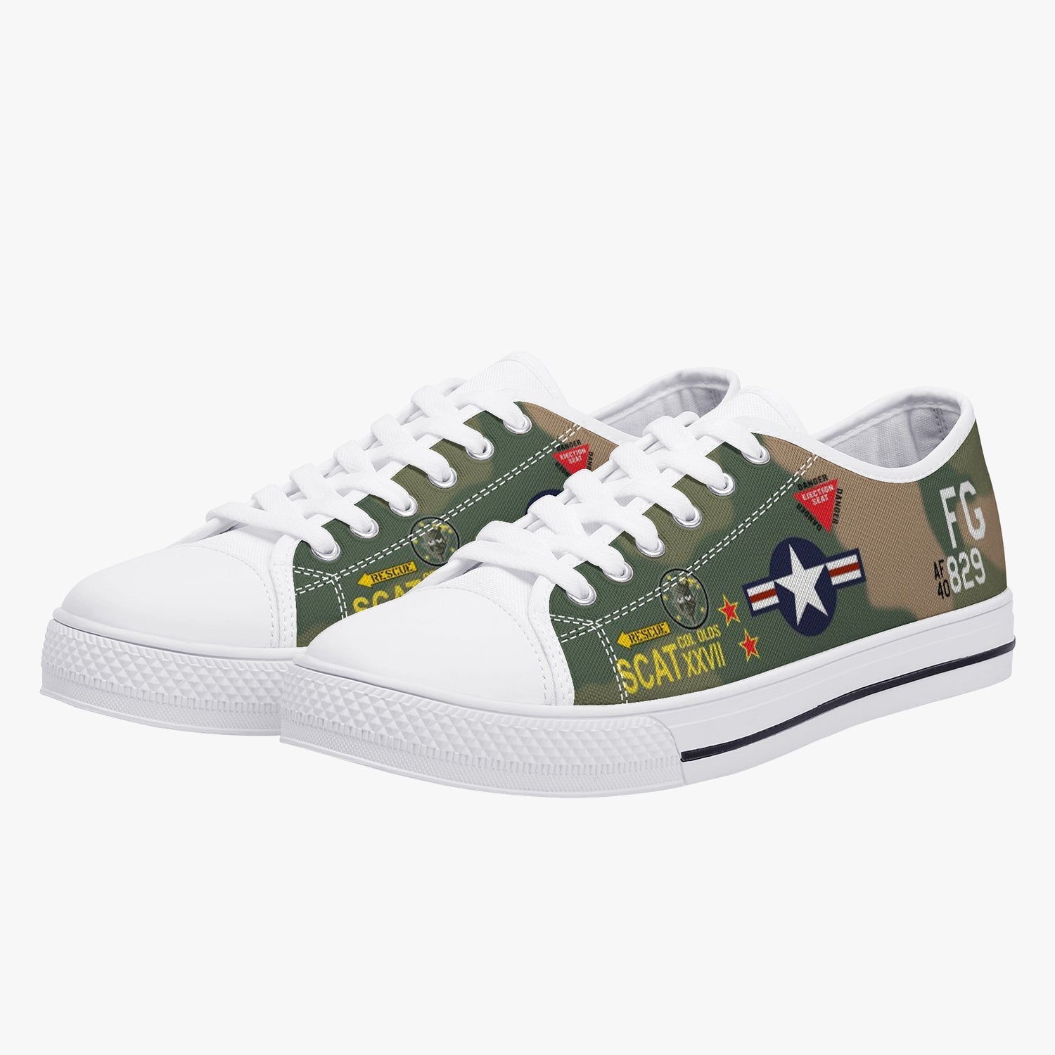 F-4 Phantom "SCAT XXVII" Low Top Canvas Shoes - I Love a Hangar