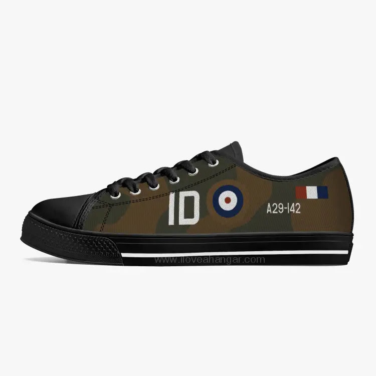 P-40 "ID" of Keith "Bluey" Truscott Low Top Canvas Shoes - I Love a Hangar