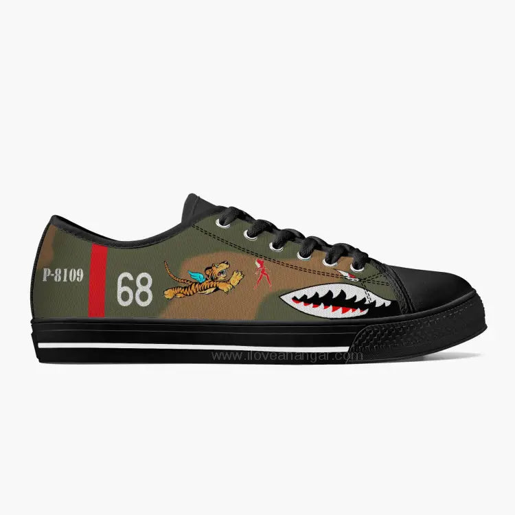 P-40 "White 68" of Charles Older Low Top Canvas Shoes - I Love a Hangar