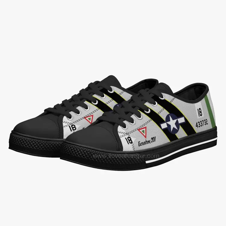 P-47 Mexican Air Force Low Top Canvas Shoes - I Love a Hangar