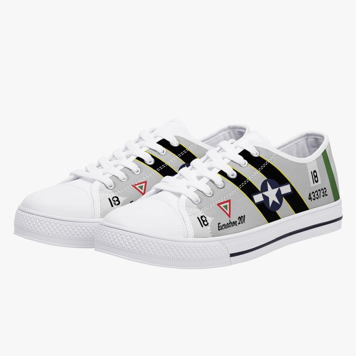 P-47 Mexican Air Force Low Top Canvas Shoes - I Love a Hangar