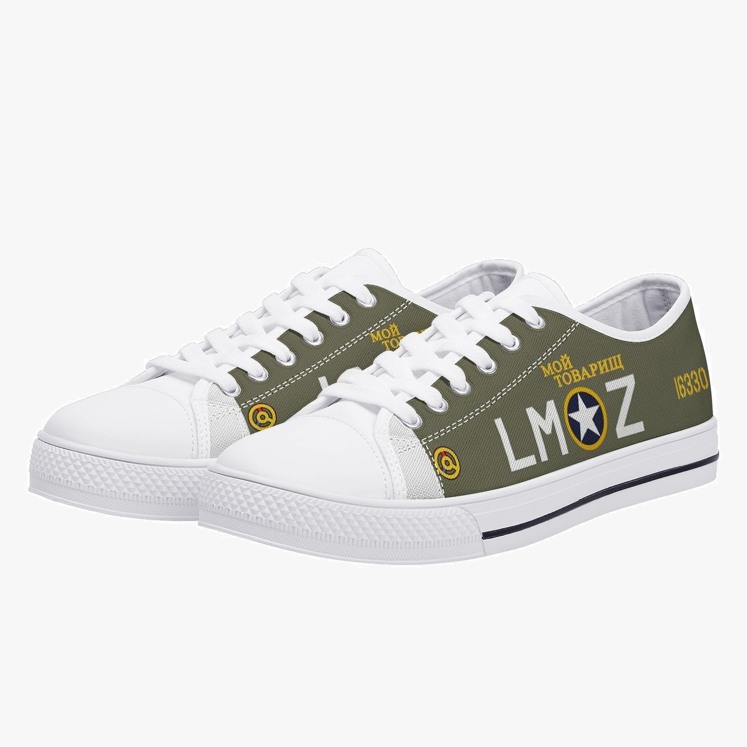 P-47 "Moy Tavarish" Low Top Canvas Shoes - I Love a Hangar