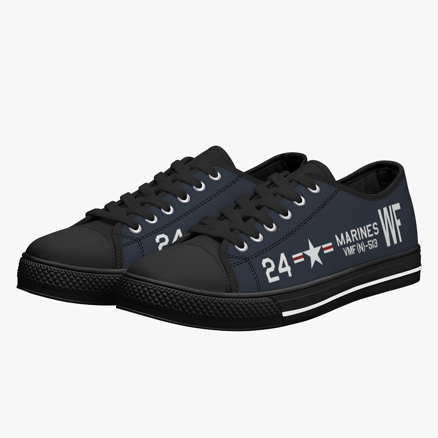 F4U "White 24" Low Top Canvas Shoes - I Love a Hangar