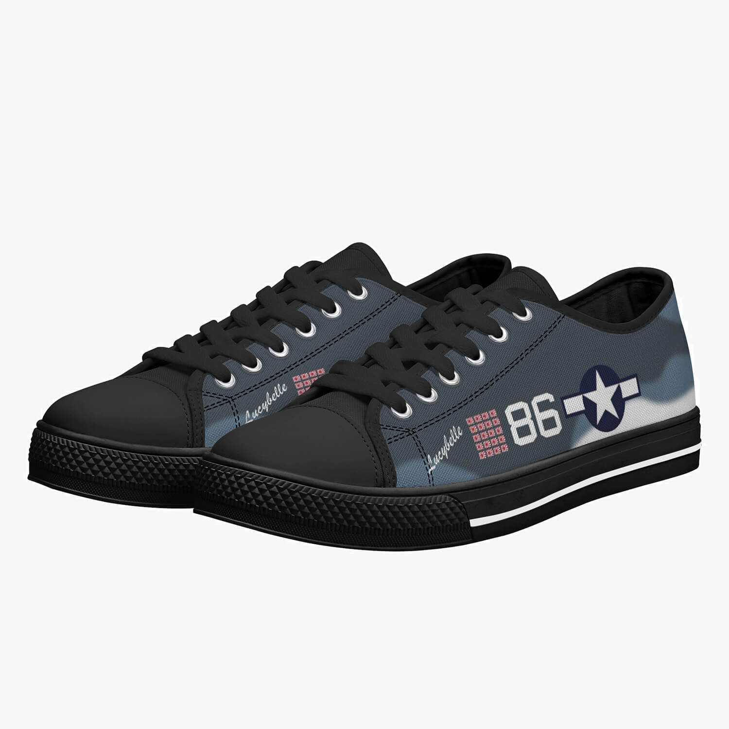 F4U Corsair "Lucybelle" Low Top Canvas Shoes - I Love a Hangar