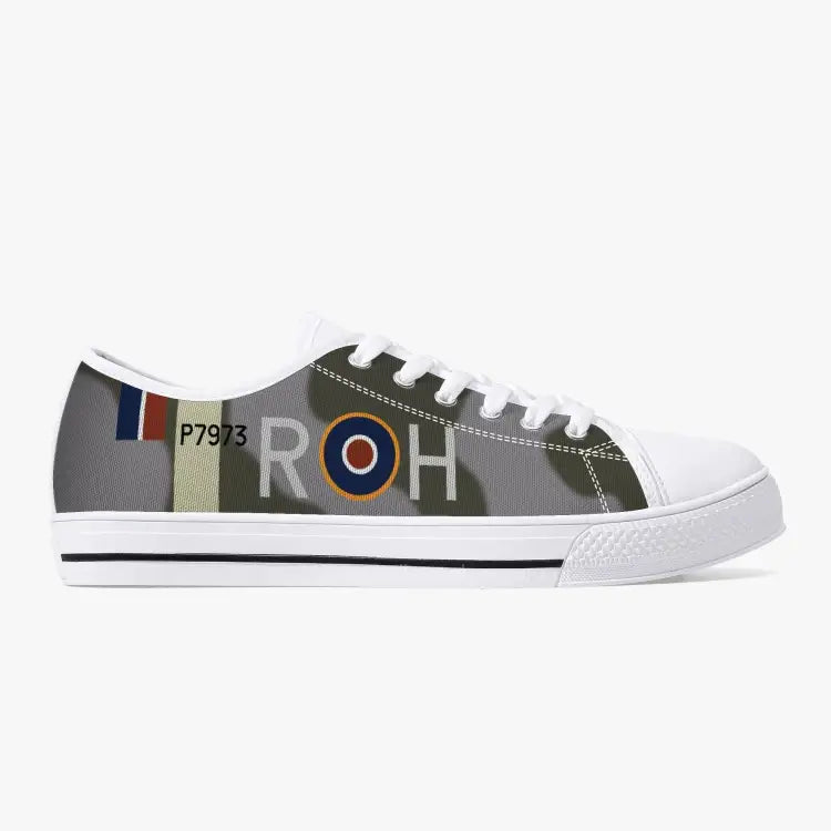 Spitfire "R-H" of Keith "Bluey" Truscott Low Top Canvas Shoes - I Love a Hangar