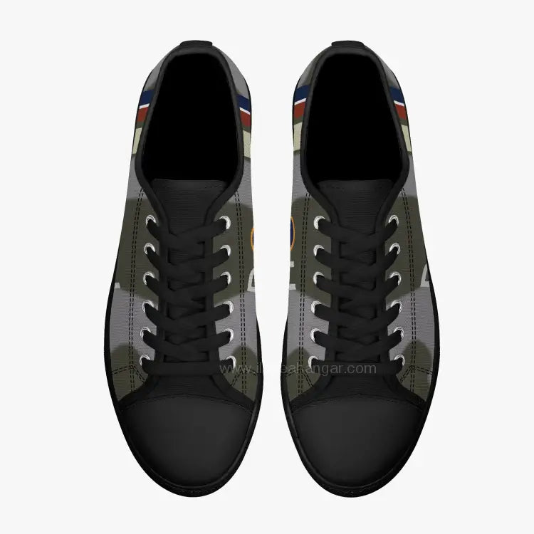 Spitfire "R-H" of Keith "Bluey" Truscott Low Top Canvas Shoes - I Love a Hangar