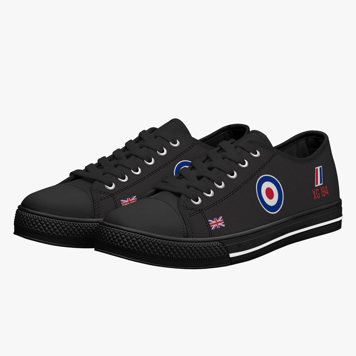 Hawker Hunter Low Top Canvas Shoes Men Black US5 EU38