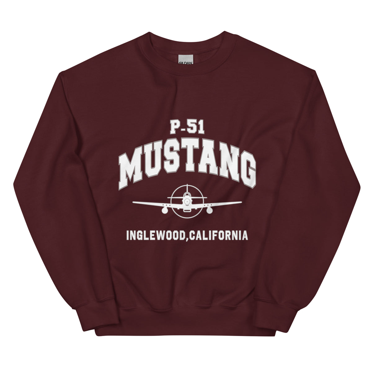 P-51 Mustang College Style Unisex Sweatshirt - I Love a Hangar
