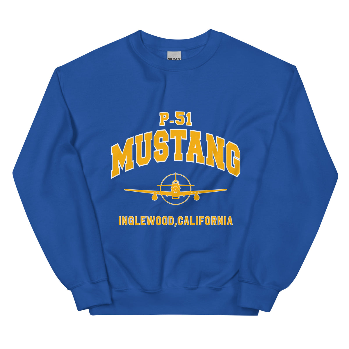 P-51 Mustang College Style Unisex Sweatshirt - I Love a Hangar