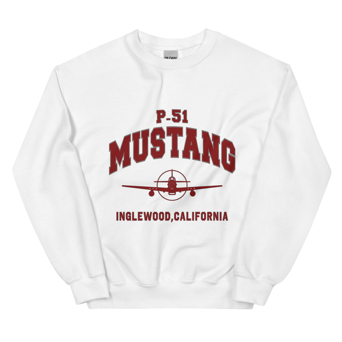 P-51 Mustang College Style Unisex Sweatshirt - I Love a Hangar