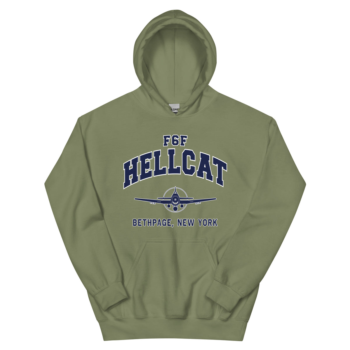 F6F Hellcat College Style Unisex Hoodie - I Love a Hangar