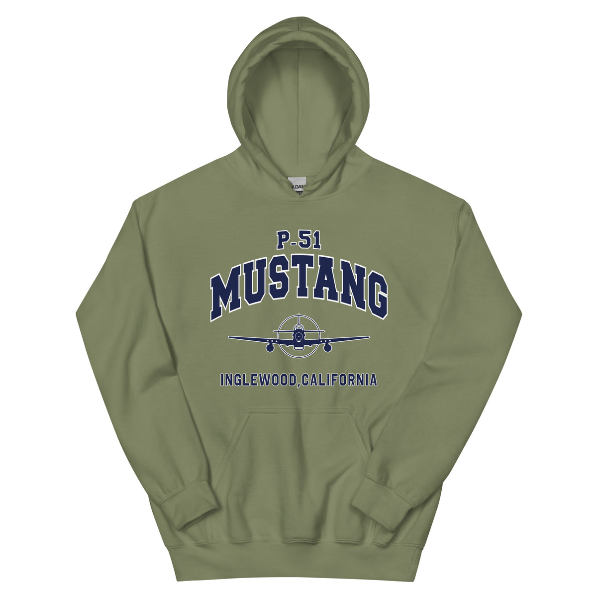 P-51 Mustang College Style Unisex Hoodie - I Love a Hangar