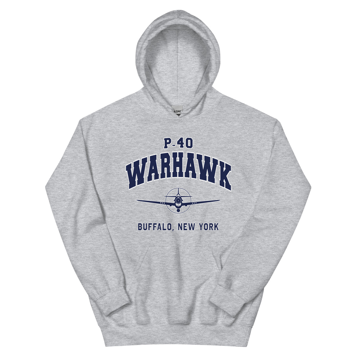 P-40 Warhawk College Style Unisex Hoodie - I Love a Hangar
