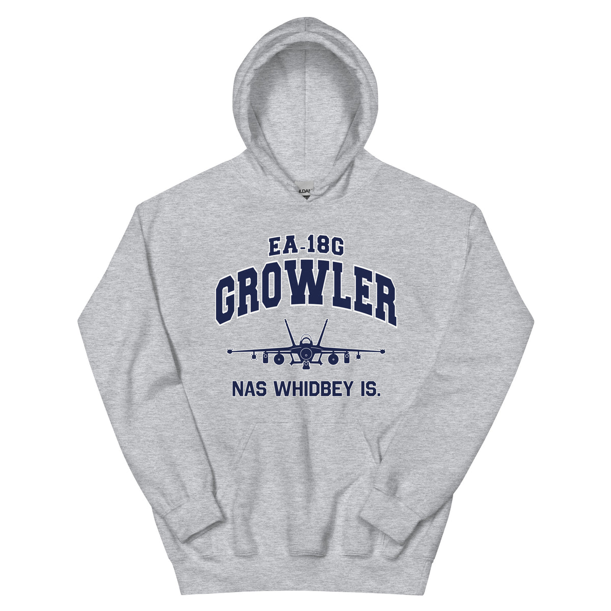 EA-18G "Growler" College Style Unisex Hoodie - I Love a Hangar