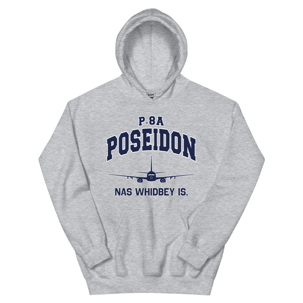 P-8A Poseidon "NAS Whidbey Is." College Style Unisex Hoodie - I Love a Hangar
