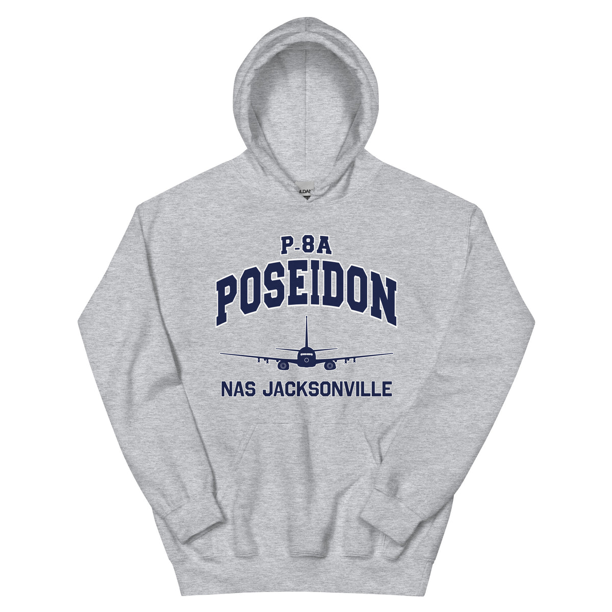 P-8A Poseidon "NAS Jacksonville" College Style Unisex Hoodie - I Love a Hangar