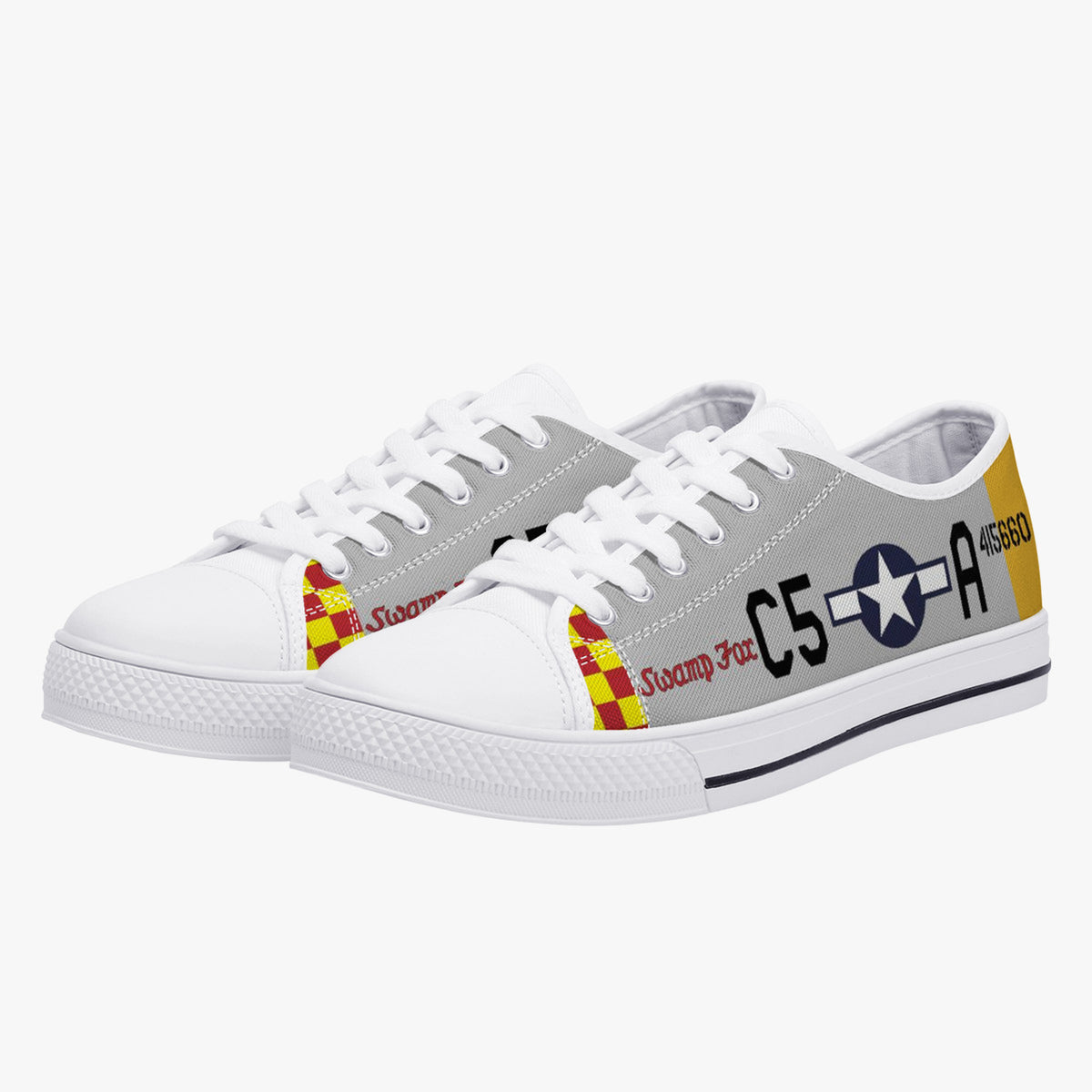 P-51 "Swamp Fox" Low Top Canvas Shoes - I Love a Hangar