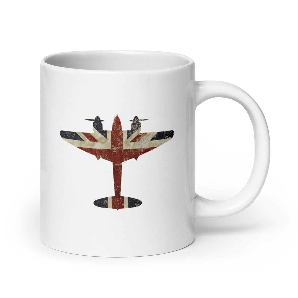 Mosquito Union Jack White Mug