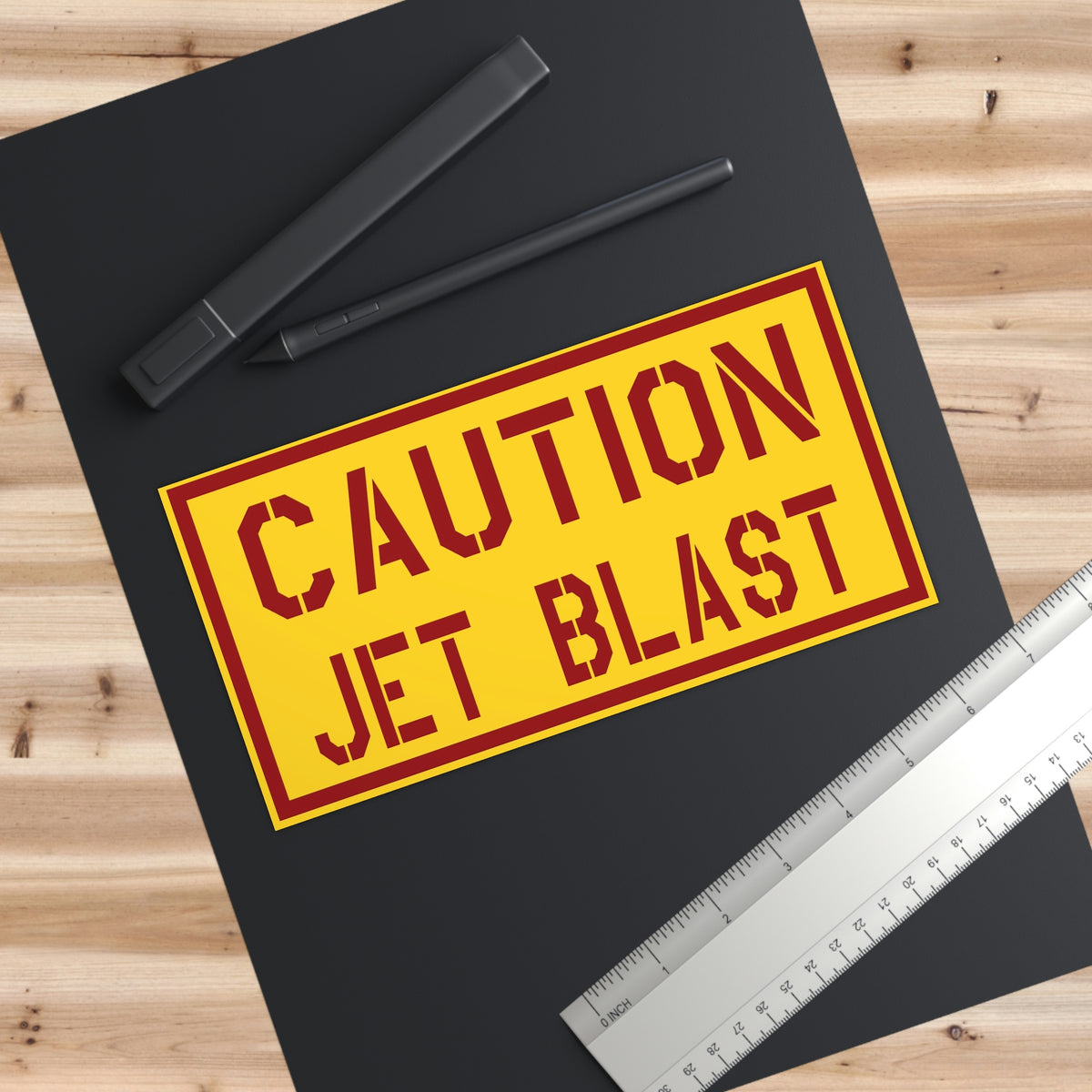 "Cuation - Jet Blast" Bumper Stickers - I Love a Hangar