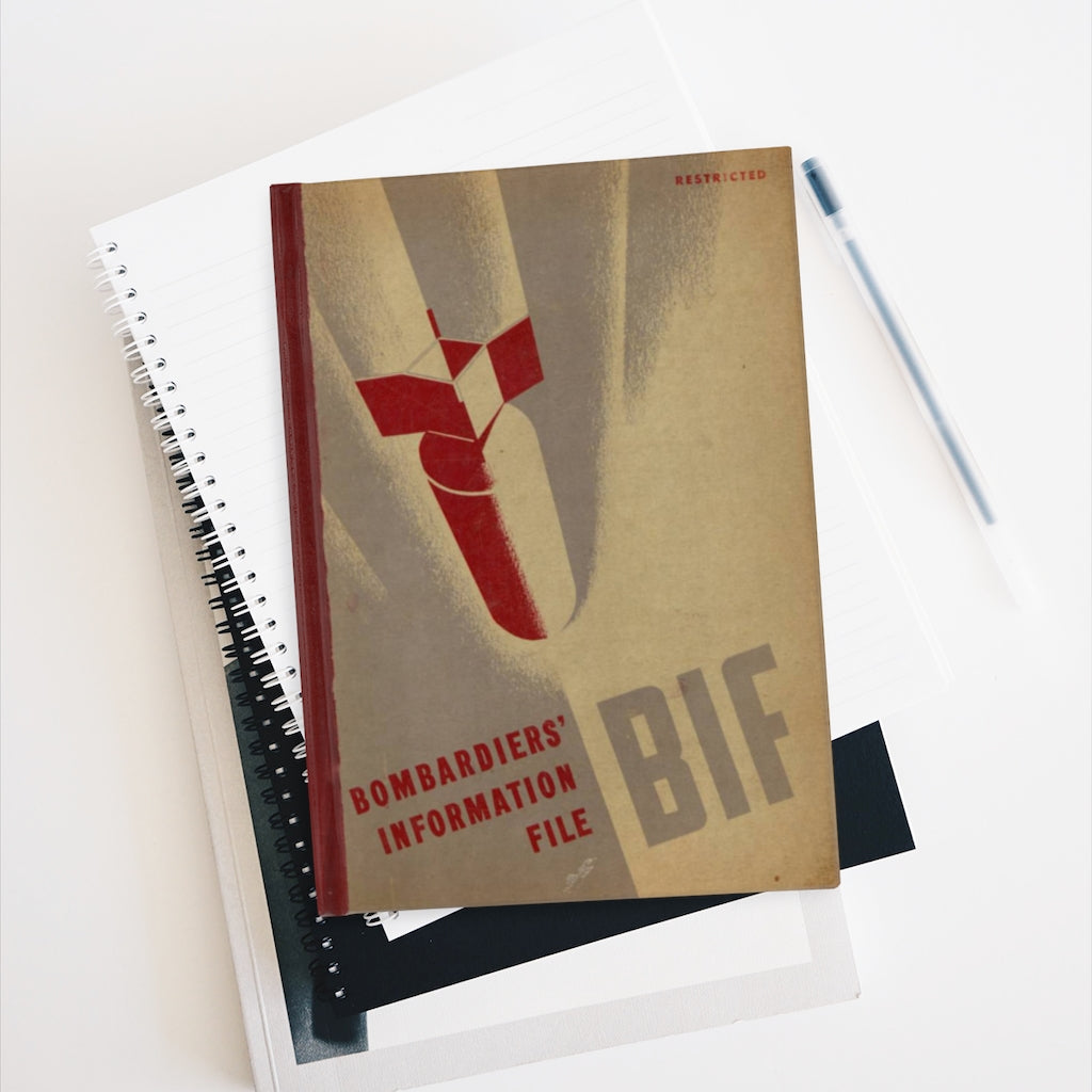 Bombardiers Information File Inspired Hardcover Journal - I Love a Hangar