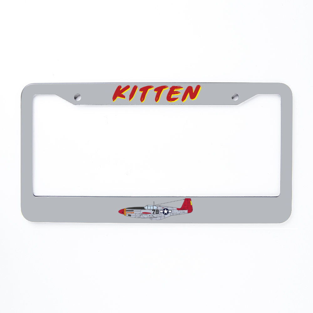 P-51 "Kitten" Inspired License Plate Frame - I Love a Hangar