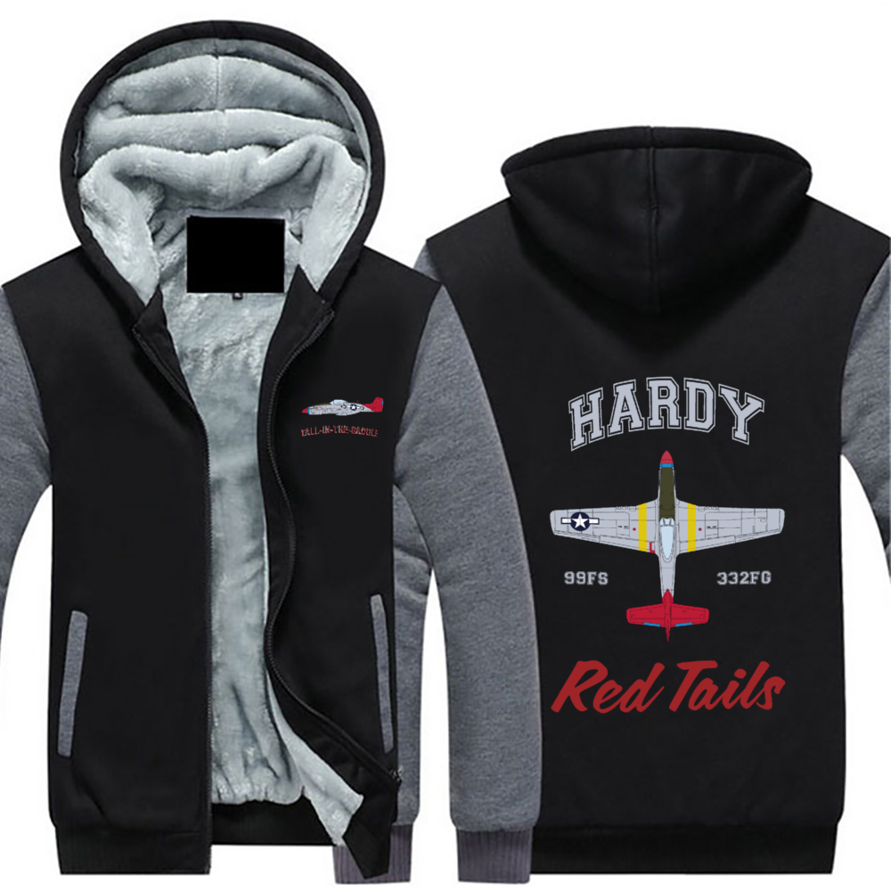 P-51 "Tall In The Saddle" Sherpa Lined Full Zip Hoodie - I Love a Hangar