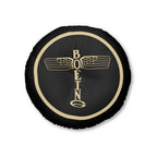 Vintange Style Boeing Yoke Cap Tufted Floor Pillow, Round - I Love a Hangar