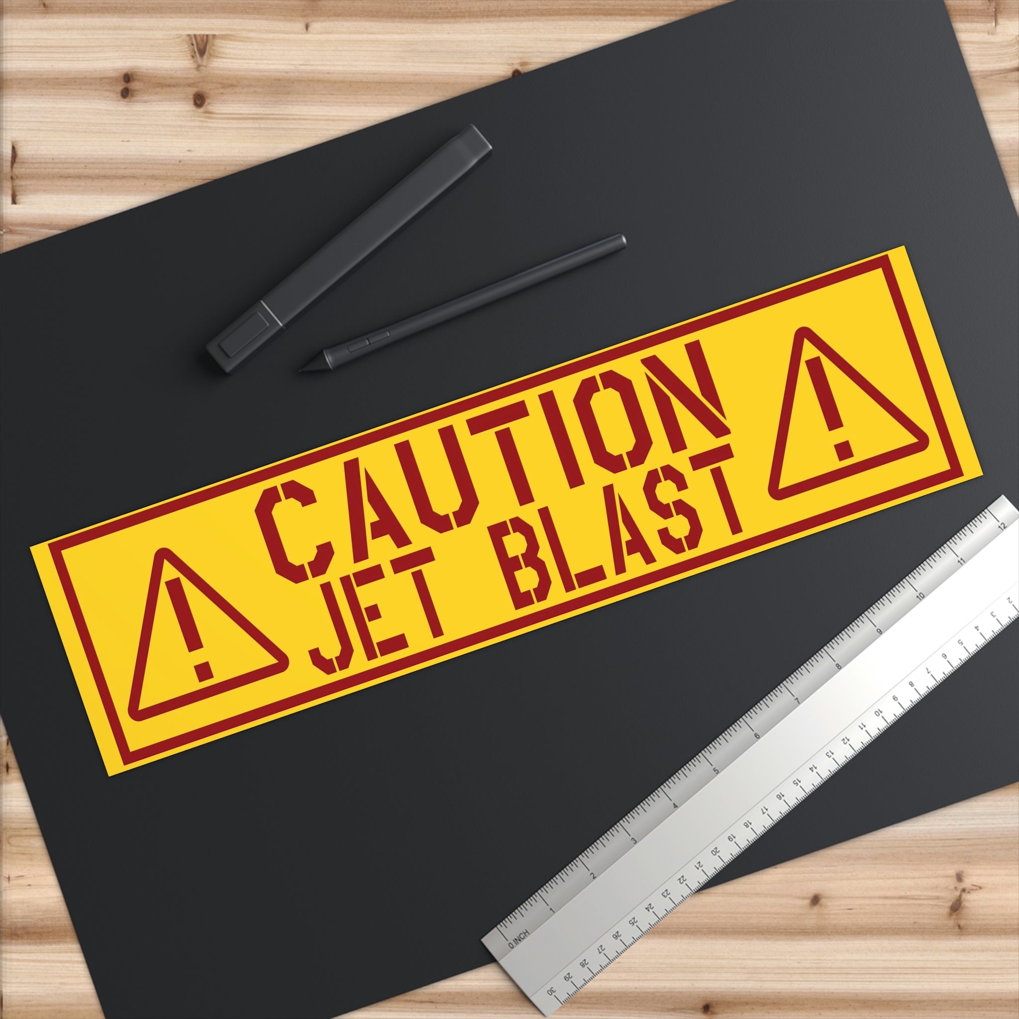 "Cuation - Jet Blast" Bumper Stickers - I Love a Hangar