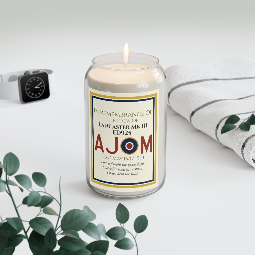 13.75 oz. Customizable Memorial Candle For Aircraft Crew (RAF/RAAF/RCAF) - I Love a Hangar