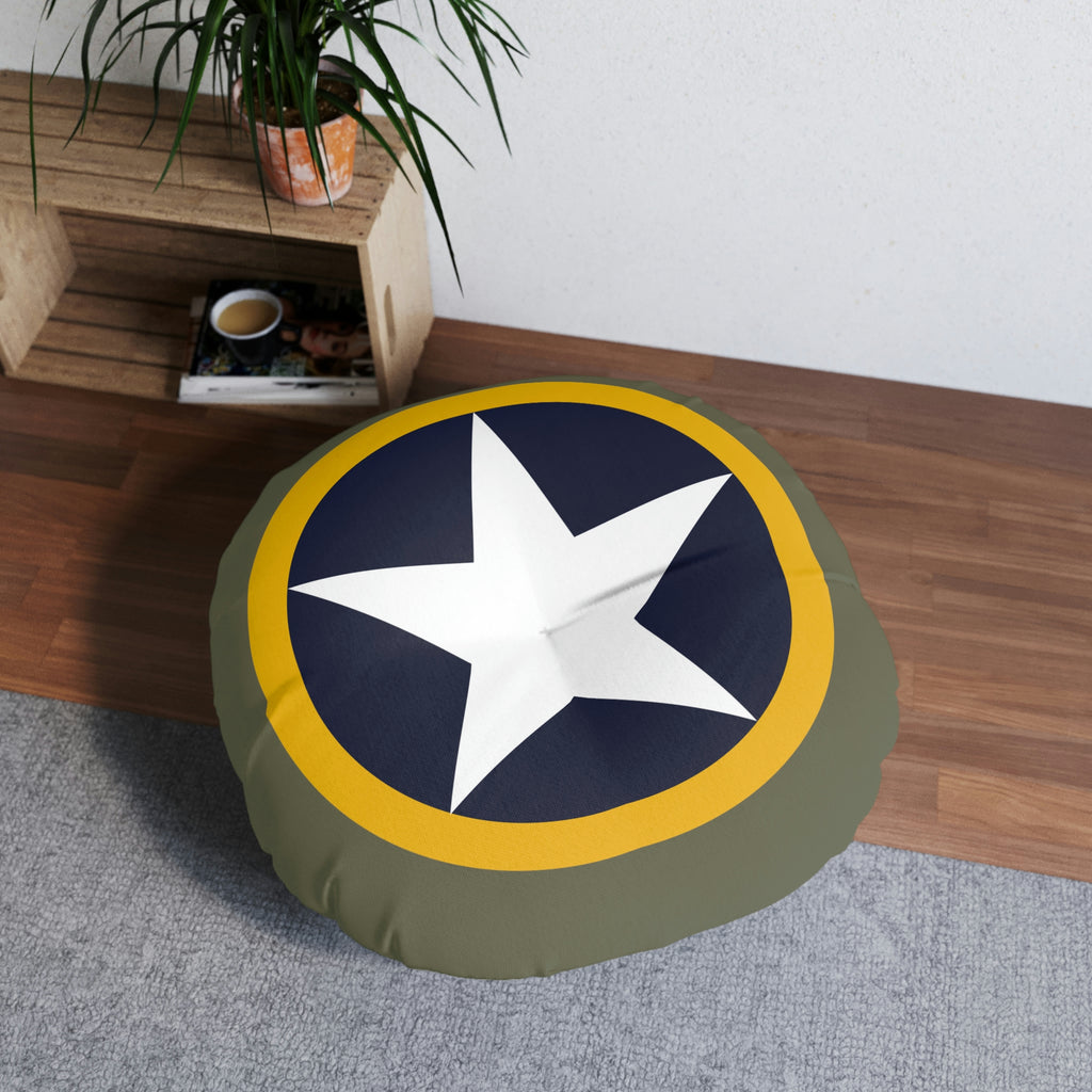 Operatoin Torch Tufted Floor Pillow, Round - I Love a Hangar
