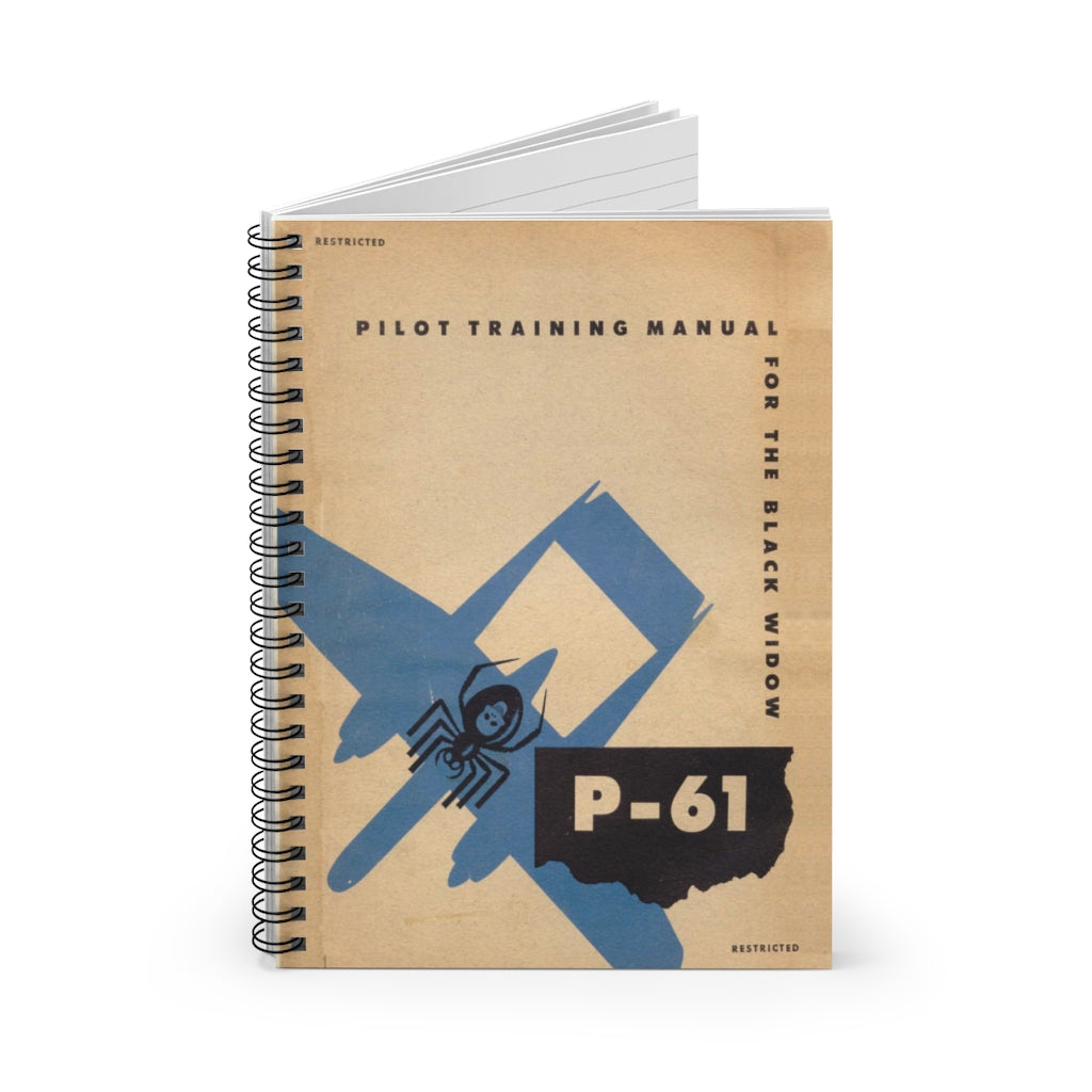 P-61 "Black Widow" Inspired Spiral Notebook - I Love a Hangar