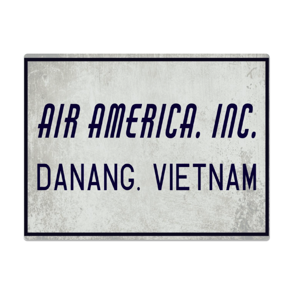 "Air America Inc." Metal Sign 16in x 12in  (Distressed Appearance) - I Love a Hangar