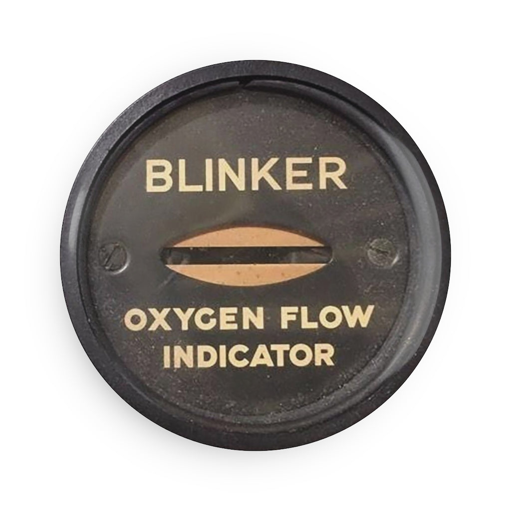 Oxygen Flow Indicator Button Magnet, Round (1 & 10 pcs) - I Love a Hangar