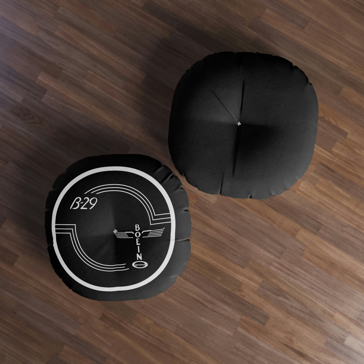B-29 Tufted Floor Pillow, Round - I Love a Hangar