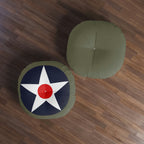 USAAC Tufted Floor Pillow, Round - I Love a Hangar
