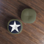 USAAF Tufted Floor Pillow, Round - I Love a Hangar