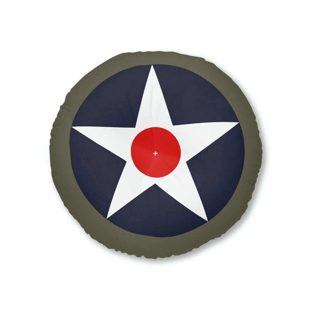 USAAC Tufted Floor Pillow, Round - I Love a Hangar