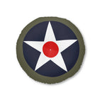 USAAC Tufted Floor Pillow, Round - I Love a Hangar