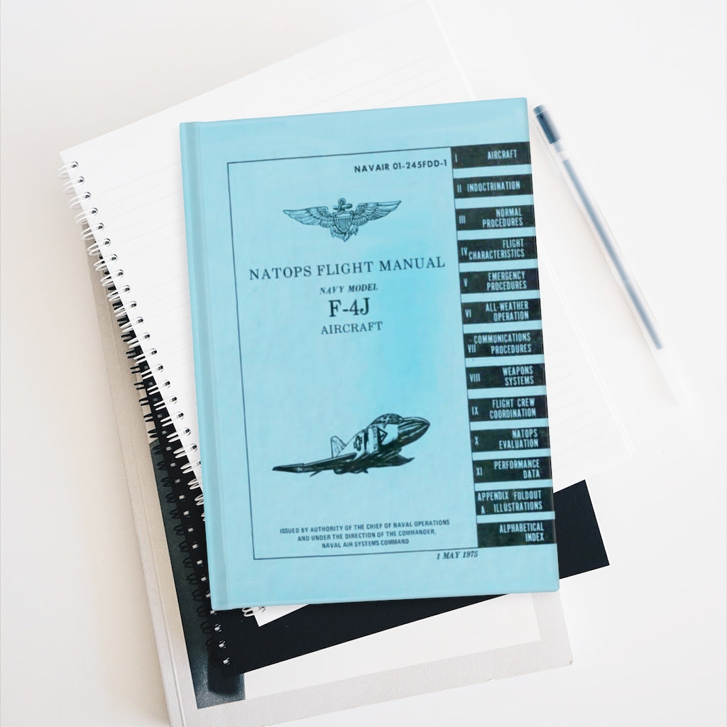 F-4J NATOPS Inspired Hardcover Journal - I Love a Hangar