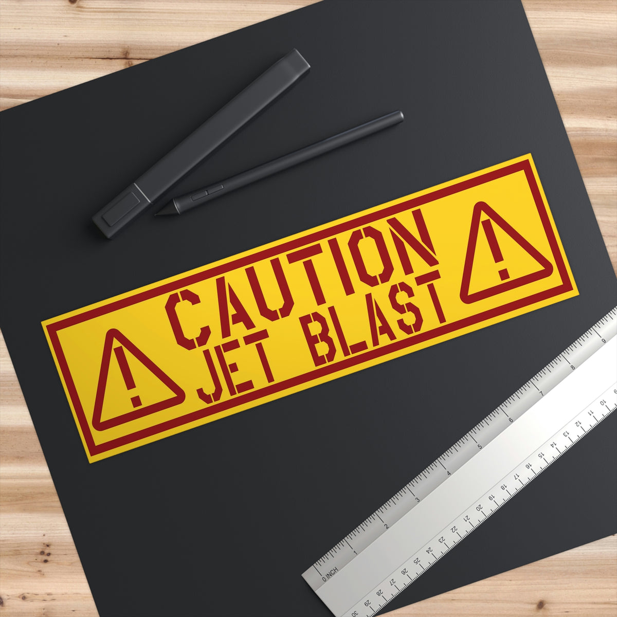 "Cuation - Jet Blast" Bumper Stickers - I Love a Hangar