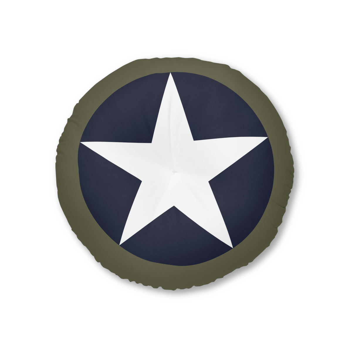 USAAF Tufted Floor Pillow, Round - I Love a Hangar