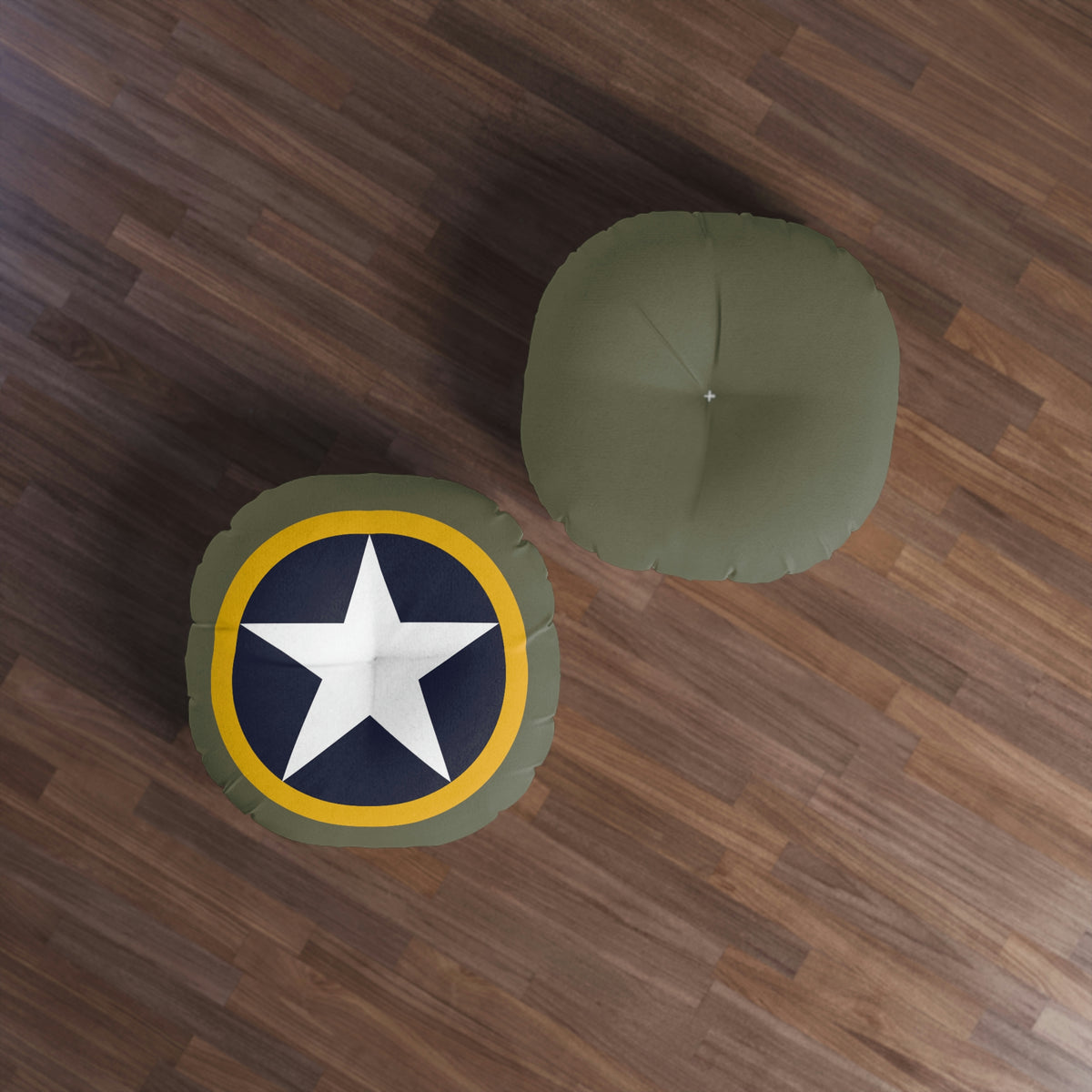 Operatoin Torch Tufted Floor Pillow, Round - I Love a Hangar