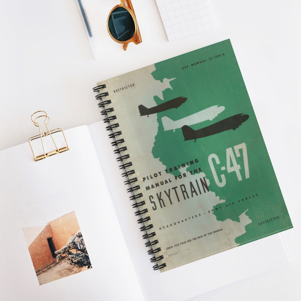 C-47 "Skytrain" Inspired Spiral Notebook - I Love a Hangar
