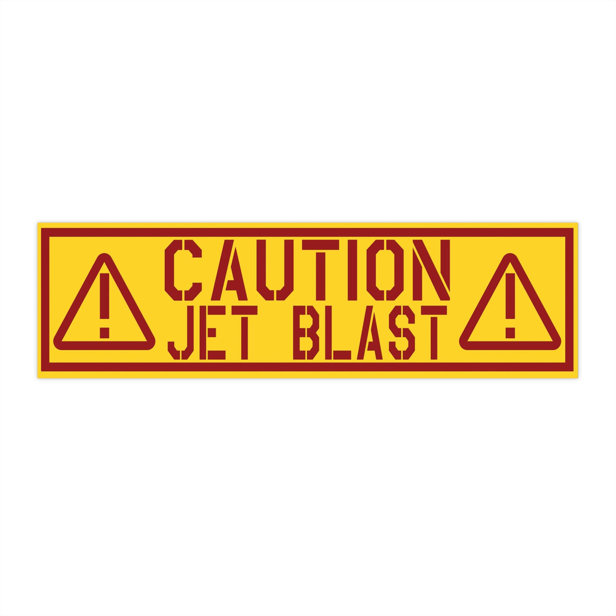 "Cuation - Jet Blast" Bumper Stickers - I Love a Hangar