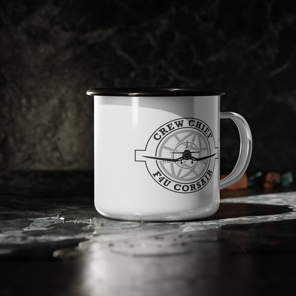 Crew Chief Enamel Mug (F4U Corsair) - I Love a Hangar