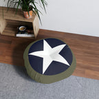 USAAF Tufted Floor Pillow, Round - I Love a Hangar