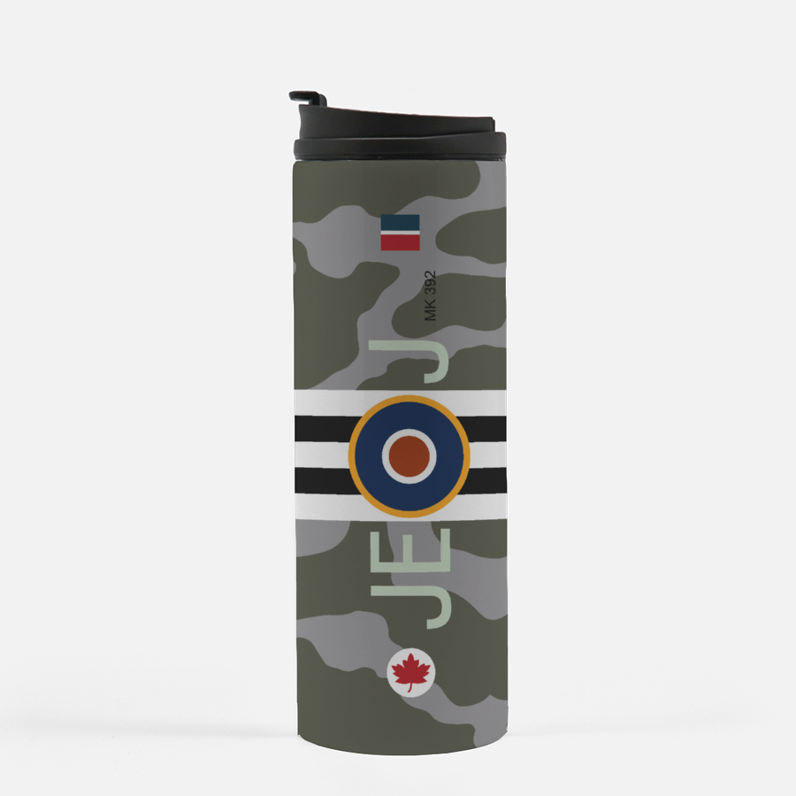 Spitfire of "Johnnie" Johnson Inspired Thermal Tumbler (16 Oz.) - I Love a Hangar