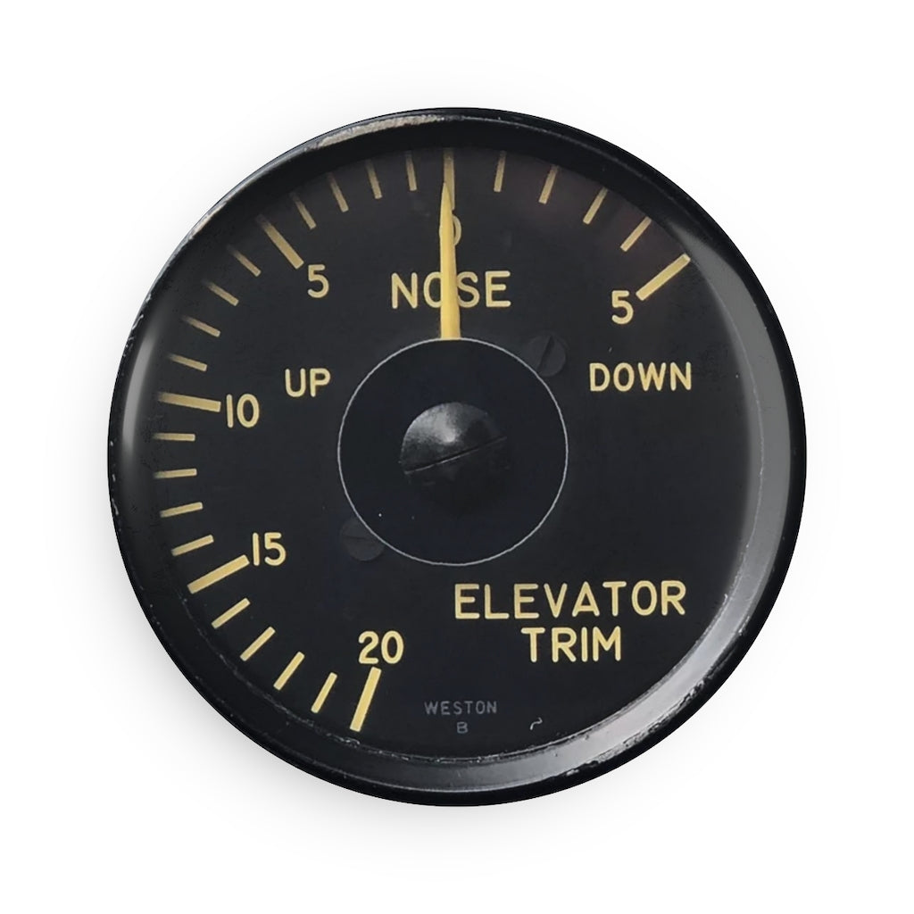Vintage Trim Indicator Button Magnet, Round (1 & 10 pcs) - I Love a Hangar
