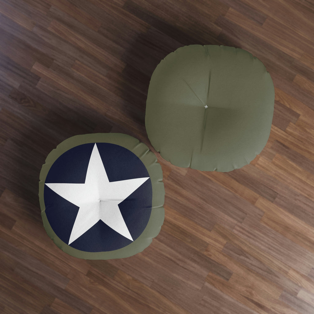 USAAF Tufted Floor Pillow, Round - I Love a Hangar