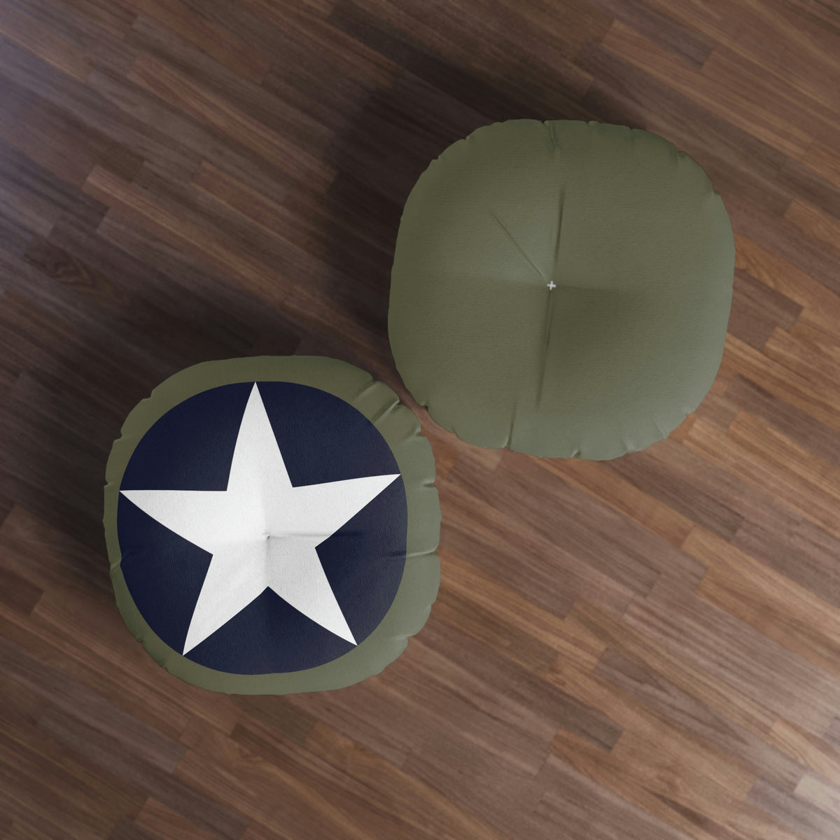 USAAF Tufted Floor Pillow, Round - I Love a Hangar